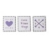 Bacati - Love  Gray Lilac 10 pc Crib Bedding Set with Long Rail Guard Cover - 3 of 4
