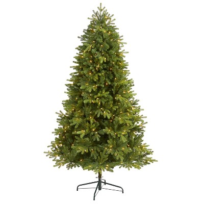 6.5ft. Fir Artificial Christmas Tree with 400 Clear Lights and 1110 Branches – Classic Holiday X-Mas Glow