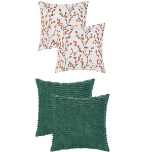 REGALWOVEN 4 Pcs Modern Soft Decorative Throw Pillow Covers 18" x 18" - 1 of 4