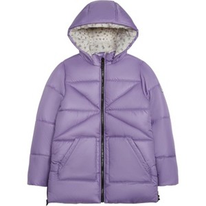 LONDON FOG Little/Big Girls' Heavyweight Faux Fur Lined Hooded Winter Jackets - 1 of 4