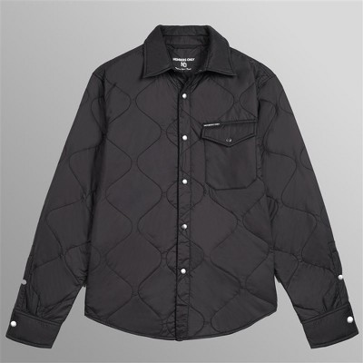 Members Only Men's Quilted Shirt Jacket - Black - X Large — фото 5
