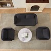 Racxily 2 Seat Upholstered Sofa, Loveseat Decorative Chair, Living Room Side Chair with Gold Metal Legs - 4 of 4