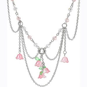 Crystal Fairy Necklace For Women, Fantasy Renaissance Fairycore Jewelry For Cosplay & Renfaire - 1 of 4