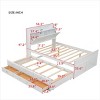 Wooden Trundle Bed with Storage Drawers,USB Charging,Space Saving Kids Furniture-Maison Boucle - 4 of 4