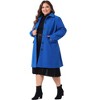Agnes Orinda Women's Plus Size Winter Single Breasted Back Split with Pockets Long Overcoats - 3 of 4
