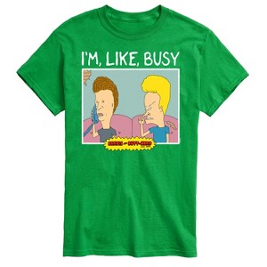 Men's - Beavis & Butthead - I'm Like Busy Short Sleeve Graphic T-Shirt - 1 of 4