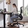 Mesh Breathable  Backrest Computer Chair With Lumbar And Back Support,Adjustable Height Flip-Up Armrests Home Office Chair-Cuddlewood - 2 of 4