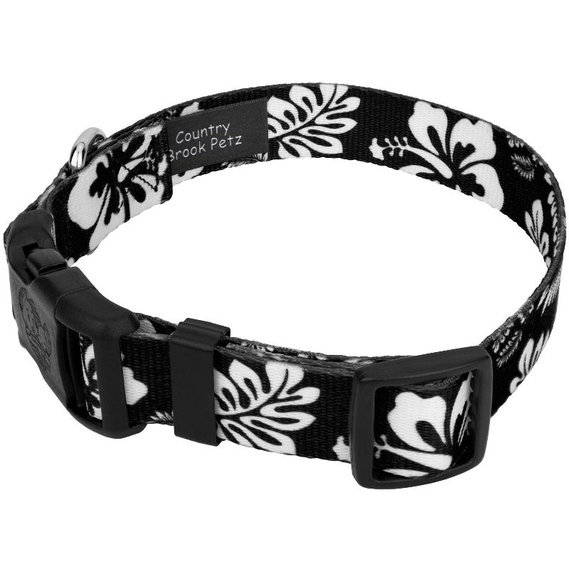 Country Brook Petz Deluxe Black Hawaiian Dog Collar - Made in The U.S.A., 5 of 8