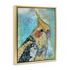 Stupell Industries Jolly Cockatiel Bird Assorted Layered Animal Collage Black Floater Framed Canvas Wall Art - 3 of 4