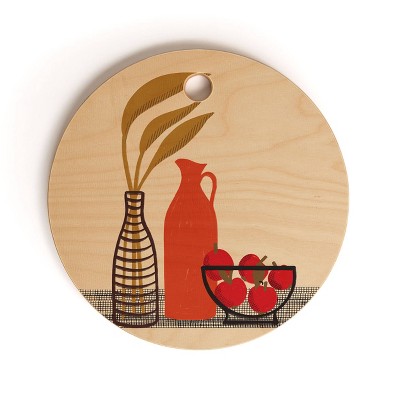 13" Wood Alisa Galitsyna Apple Still Life Round Cutting Board - society6