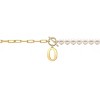 Elegant 14K Gold Plated Initial Pearl Link Chain Necklace: A Personalized and Timeless Treasure for Every Occasion. - 2 of 3