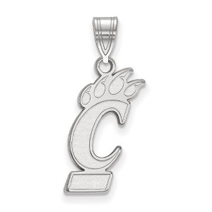 Black Bow Jewelry 14k White Gold Cincinnati Bearcats NCAA Large Pendant - 1 of 3