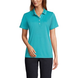 Lands' End Women's Short Sleeve Solid Active Polo - 1 of 2