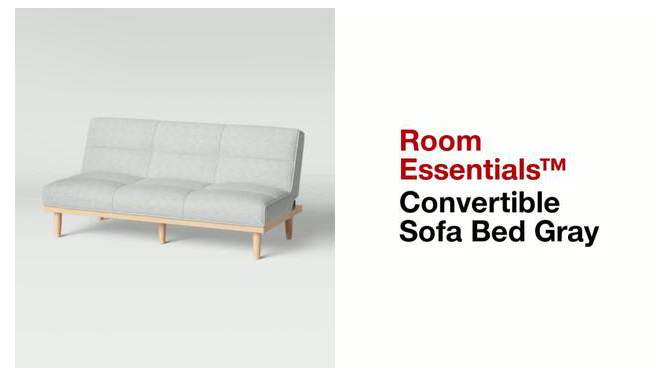 Convertible Sofa Bed Gray - Room Essentials&#8482;, 2 of 10, play video