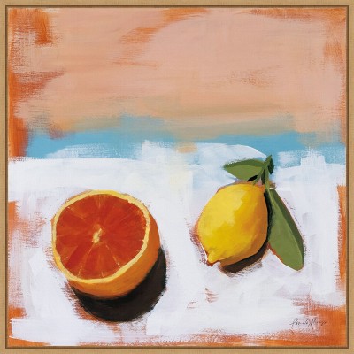 Amanti Art Fruit and Cheer I by Pamela Munger Canvas Wall Art Print Framed 22 x 22-in.