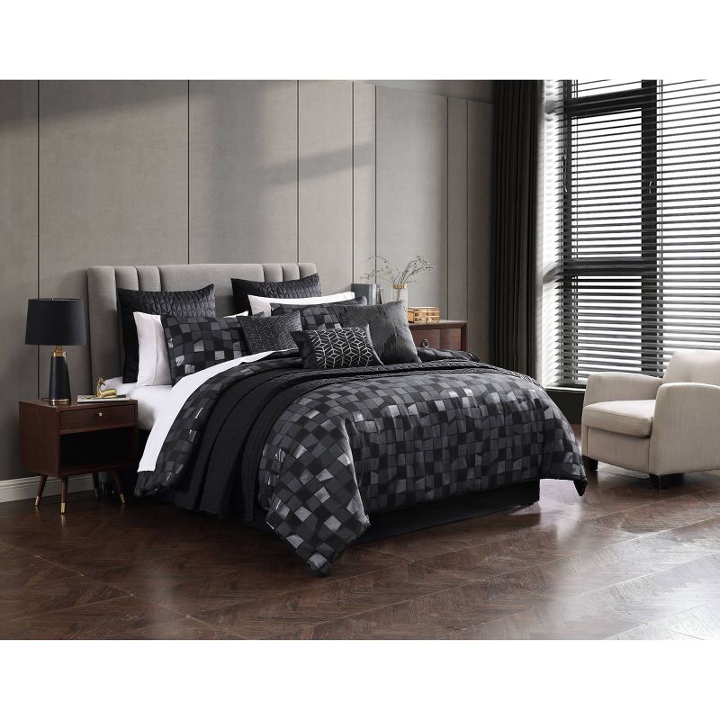 Riverbrook Home 10pc Regal Comforter Bedding Set Black, 4 of 9