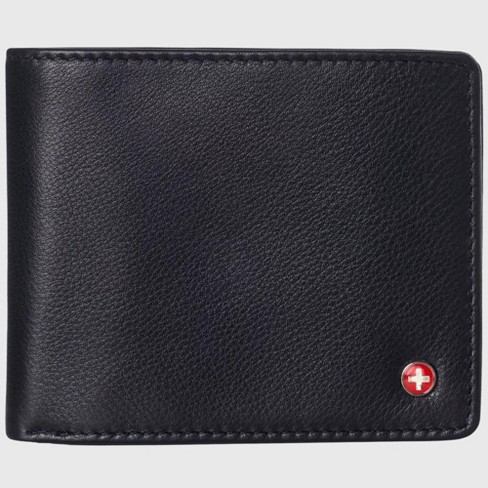 Alpine Swiss Men’s Spencer RFID Leather Wallet – Bifold with Flip ID, Divided Bill Section & Gift Box - image 1 of 4