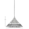 Toltec Lighting Any 1 - Light Pendant in  Chrome with 16" Pewter Art Glass Shade - 2 of 2