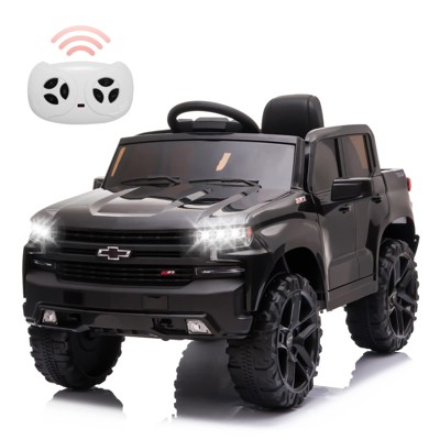 Licensed Chevrolet Silverado 12V Kids Ride On Truck, Remote Control, Bluetooth, LED Lights,Electric Vehicle for Toddlers