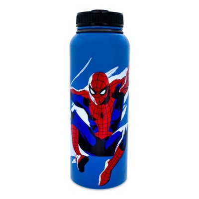 Marvel Spider-man Logo 22 Oz Red Stainless Steel Water Bottle : Target