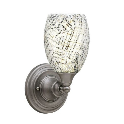 Toltec Lighting Any 1 - Light Sconce in  Brushed Nickel with 5" Natural Fusion Shade - image 1 of 1