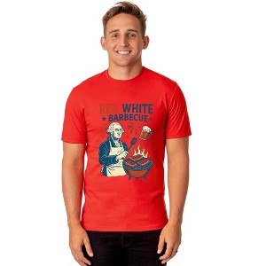Red White Barbeque Men's George Washington 4th of July Funny T-Shirt - 1 of 4