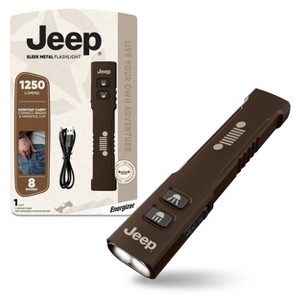 Energizer 1250 Lumens Jeep Sleek Metal Rechargeable LED Flashlight Black - 1 of 2