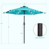 Sonkuki 7.5 ft Outdoor LED Solar Lighted Patio Market Umbrella w/ Push Button Tilt - 3 of 4