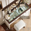 NicBex Vanity Desk with Mirror 43.4" Makeup Table with Large Mirror, Minimalist Dressing Table, Visual Desktop and Cushioned Stool - 4 of 4