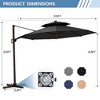 Crestlive Products 11.5FT Round Double Top Patio Cantilever Umbrella UV30+ Outdoor 360 Degree Rotation Offset Umbrella 7 Heights Adjustable - 3 of 4