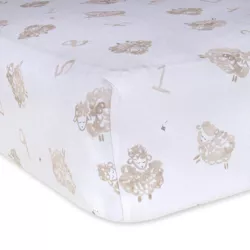 Burt's Bees Baby® Organic Jersey Fitted Crib Sheet - Counting Sheep
