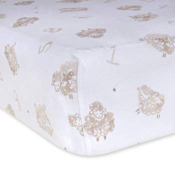Burt's Bees Baby® Organic Jersey Fitted Crib Sheet - Counting Sheep