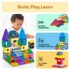 PICASSO-TILES Magnetic Tiles and Brick Compatible, Educational Building Block Set for Kids, 12pc - 4 of 4
