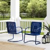 Bates 2pk Outdoor Metal Chairs - Navy - Crosley - 2 of 4