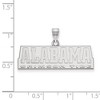 Black Bow Jewelry 10k White Gold Alabama Crimson Tide NCAA Small Pendant - 2 of 3