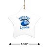 Wheaton College Primary Logo StarShaped Porcelain Holiday Christmas Tree Ornament  3.1" - 3 of 4