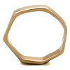 Slickblue Rose Gold Stainless Steel Ring for Women, Octagon Shape, Clear Crystal Detail, Lightweight Band, Sizes 5-10 - 3 of 4