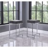 Best Master Furniture,Dorrington Velvet Backless Counter Height Stool (Set of 2) - 2 of 2