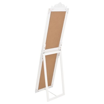 White Baroque Full Length Freestanding Wood Mirror