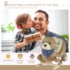 VYNXARIA Chic Khaki Bear - shaped Plush Rocker: Captivating Your Baby's Heart - 3 of 4