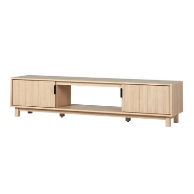 NicBex TV Stands for 80 inch TV, Modern Entertainment Center with 2 Open Shelves,TV Console for Living Room, Bedroom, Home,Light Brown