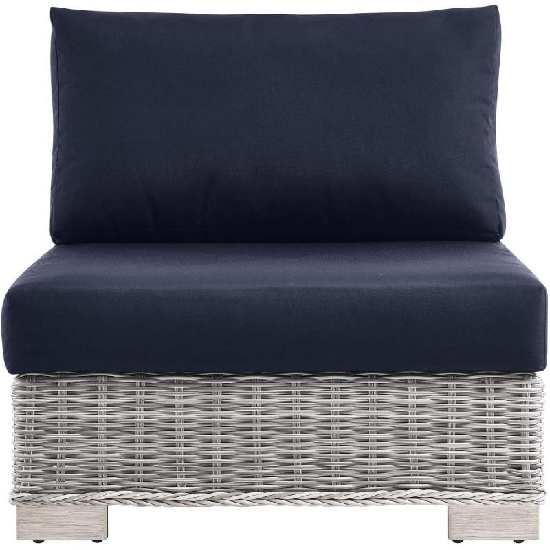 Modway Conway Outdoor Patio Wicker Rattan Armless Chair, 5 of 8
