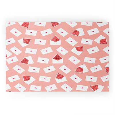 Joy Laforme Love Mail Looped Vinyl Welcome Mat - Society6