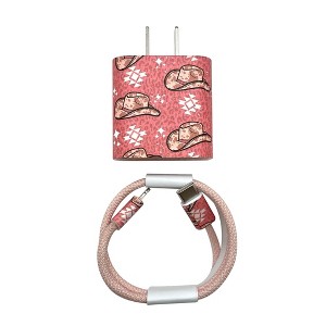 Olivia Pratt Printed Wall Charger 20W USB-C Power Adapter with USB-C to Lightning 3.3ft Nylon Cable - 1 of 4