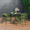 WestinTrends Playa 5-Piece Modern Patio Square Dining Table Set with Stackable Patio Dining Chairs - 2 of 4
