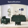 Mjkone 76" Comfort L-Shaped Sectional Sofa Set,Corduroy 3-Seater with Moveable Storage Ottoman/Loveseat/Single Sofa Couch - 4 of 4