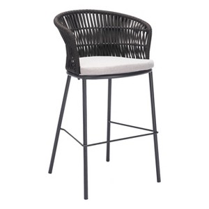 Zuo Freycinet Barstool Black - 1 of 4