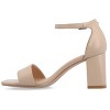 Journee Collection Women's Valenncia Narrow Width SuperNatural Shades Open Square Toe Ankle Strap Sandals - 2 of 4