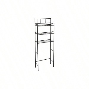 3 tier over - toilet space saver shelving unit black storage organizer for bathroom wall above toilet 200 - 210 characters - 1 of 4