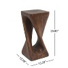 MAYEERTY 1 Pack Twist Shape Side Table, Artistic Wood-Grain End Table for Indoor Outdoor Living Room, Patio - 4 of 4